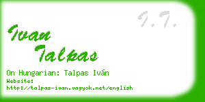 ivan talpas business card