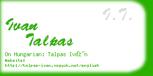 ivan talpas business card